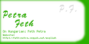 petra feth business card